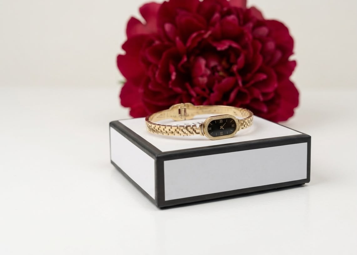 Premium Stainless Steel Watch Design Bracelet for Women | Luxury Fashion Bangle