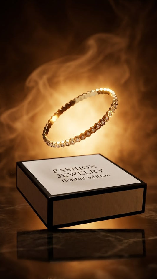 Imperial Hexa Crystal Gold Bracelet for Women