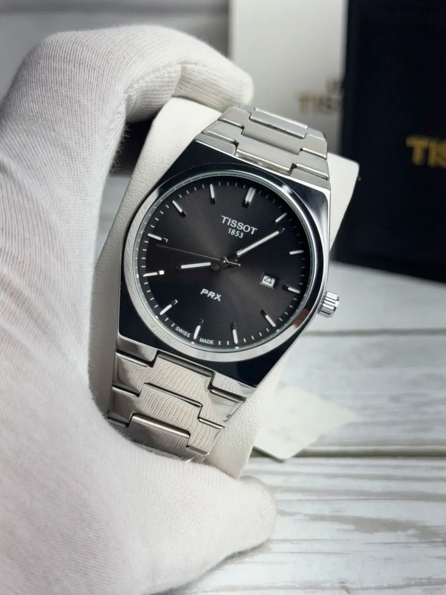 Luxury Stainless Steel Men’s Watch – Classic Black Dial Edition