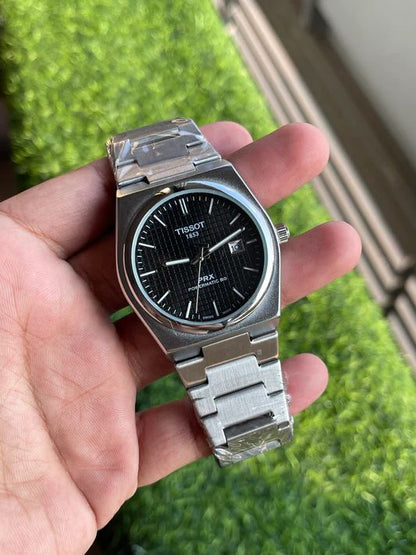 Luxury Stainless Steel Men’s Watch – Classic Black Dial Edition