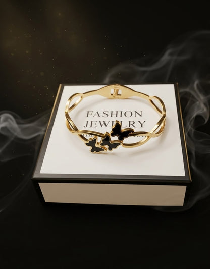 Butterfly Infinity Gold Stainless Steel Bracelet for Women | Luxury Fashion Jewelry