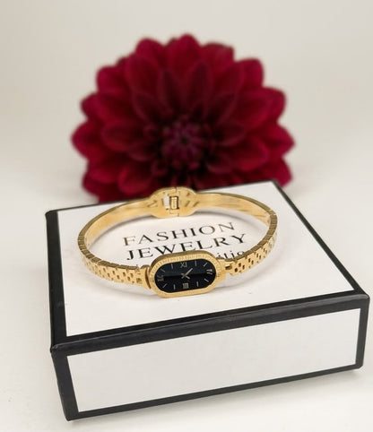 Premium Stainless Steel Watch Design Bracelet for Women | Luxury Fashion Bangle